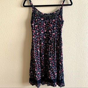 Skull and Roses Print Skater Dress